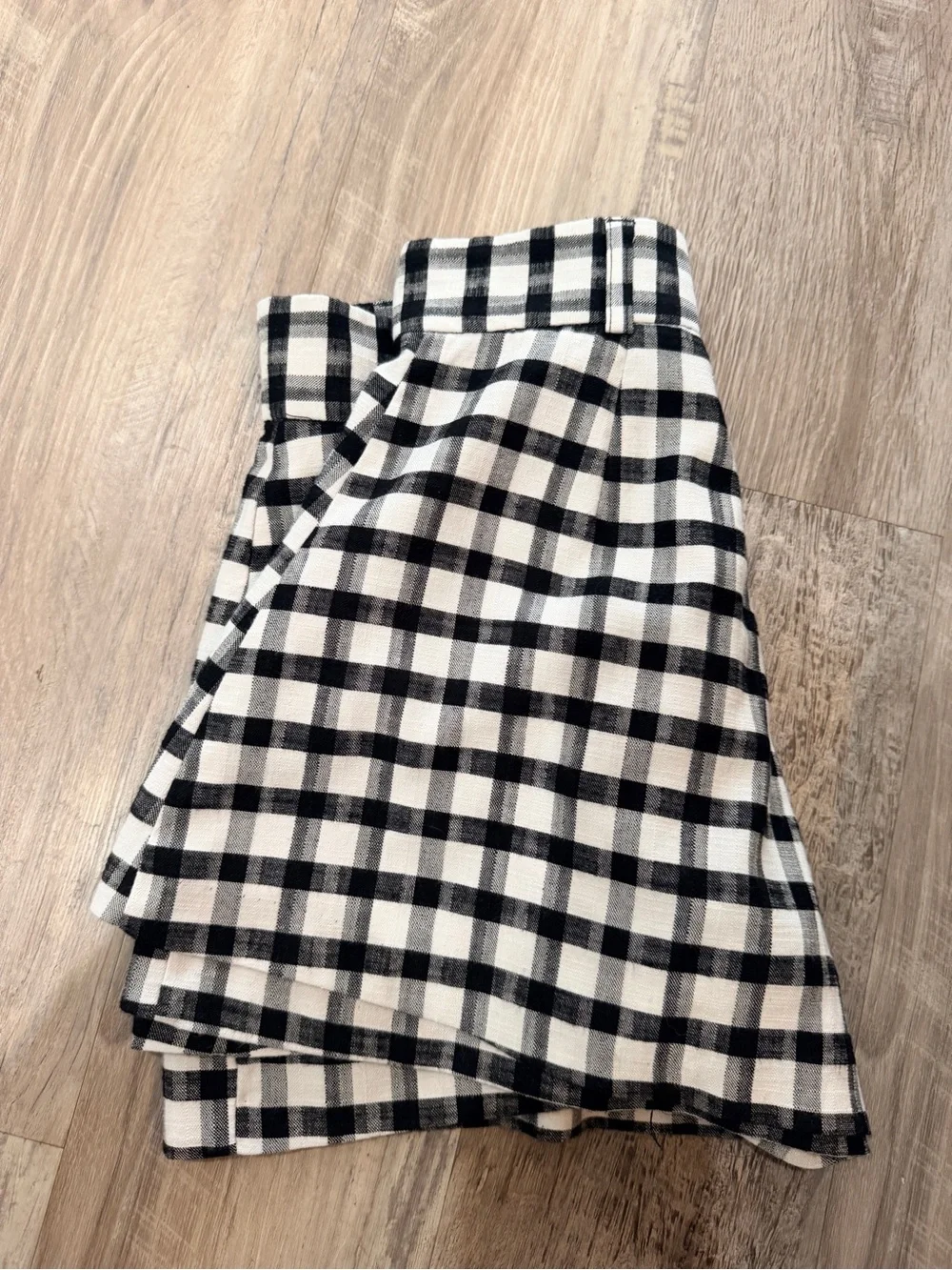 River island Black & White Checked High-Waist Women’s Shorts xs